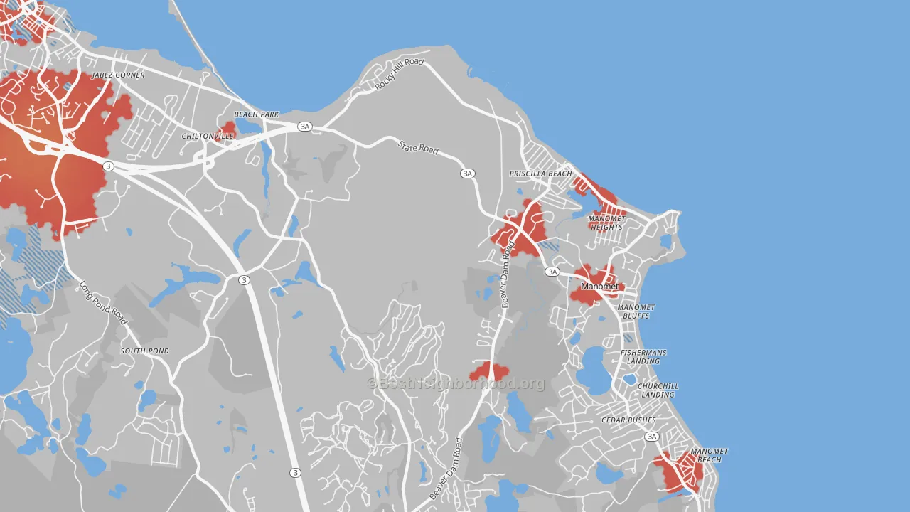 Transit Grade map of White Horse Beach, MA