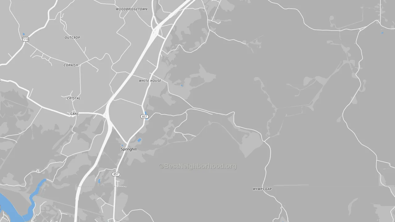 Transit Grade map of White House, PA