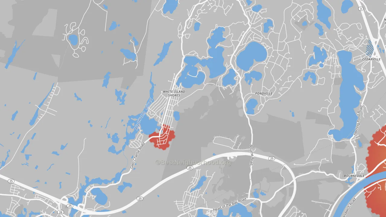 Transit Grade map of White Island Shores, MA