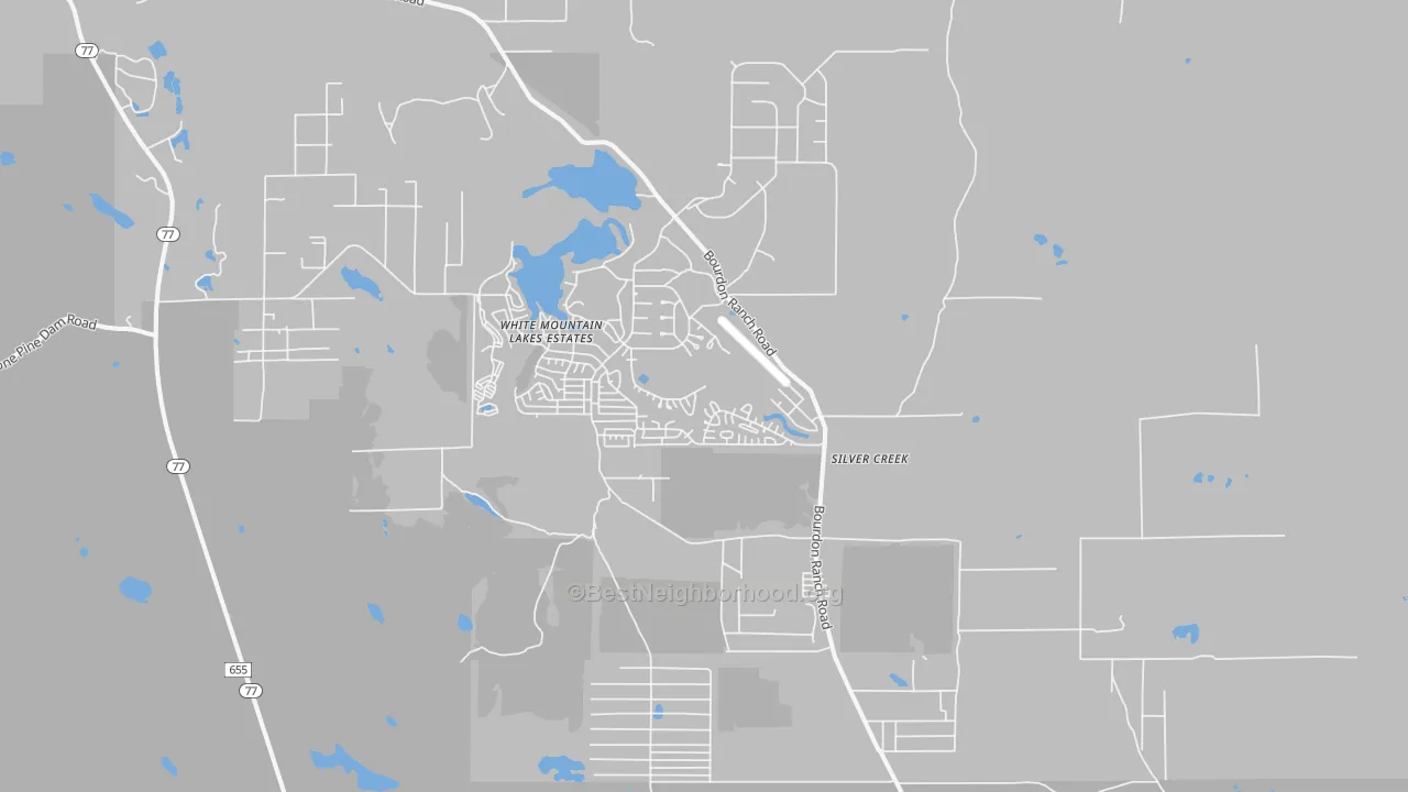Transit Grade map of White Mountain Lake, AZ
