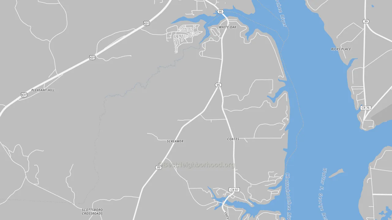 Transit Grade map of White Oak, AL