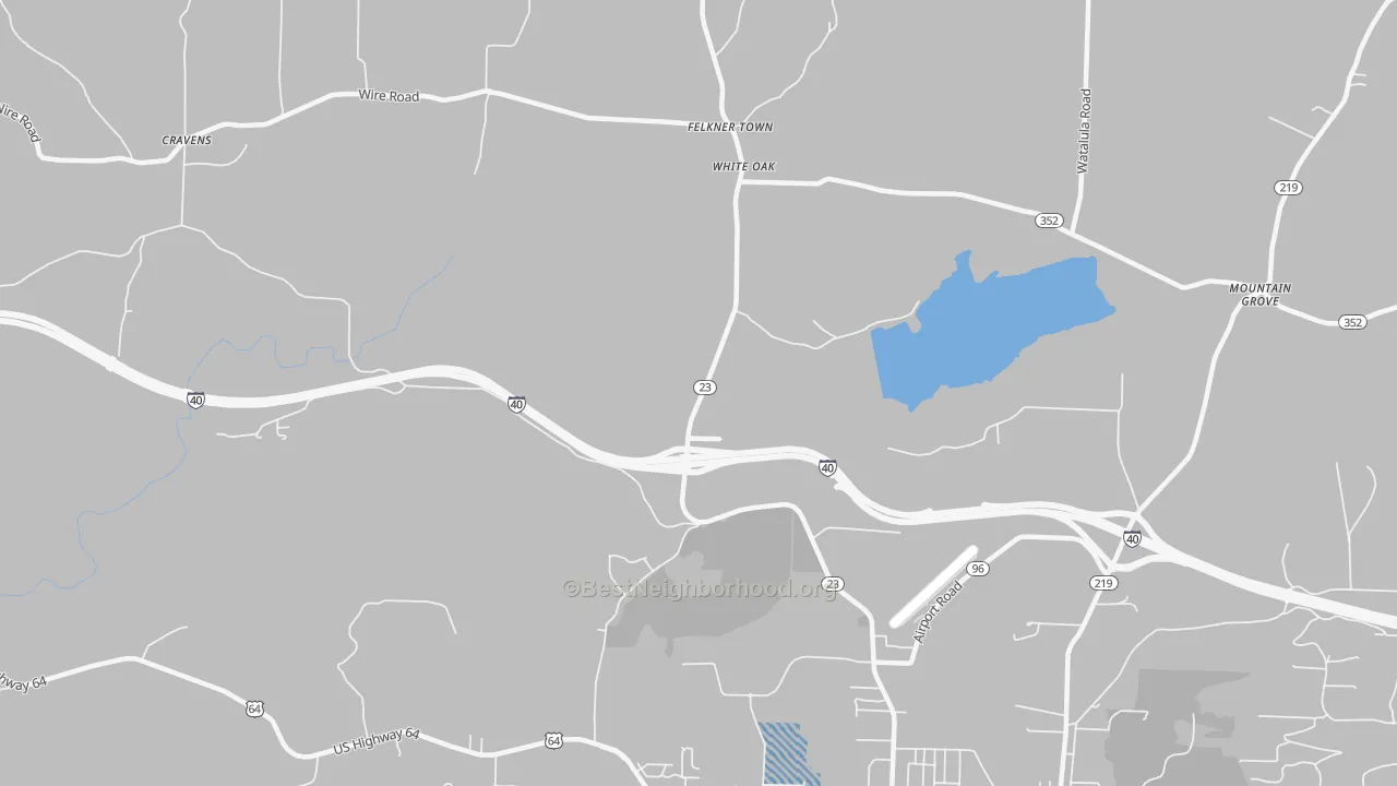 Transit Grade map of White Oak, AR