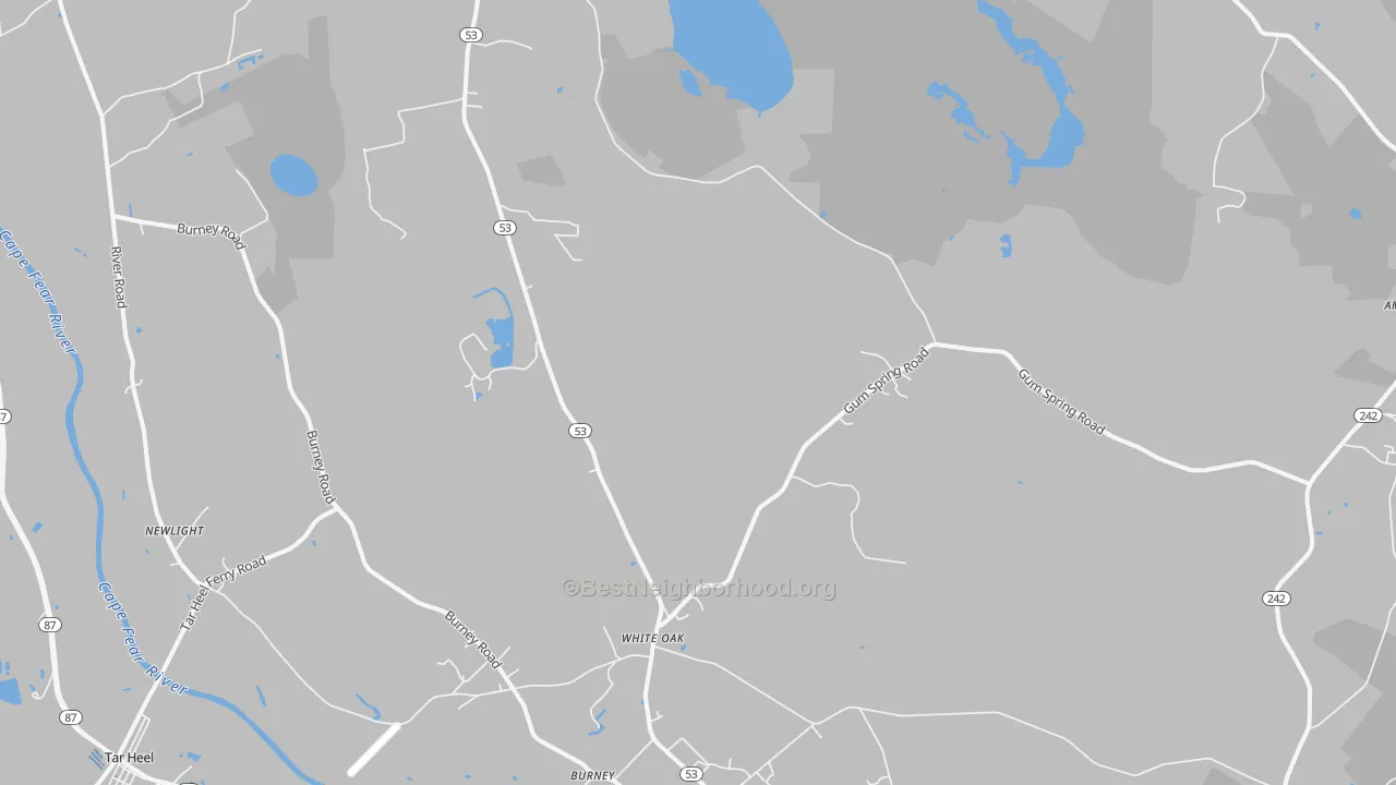 Transit Grade map of White Oak, NC
