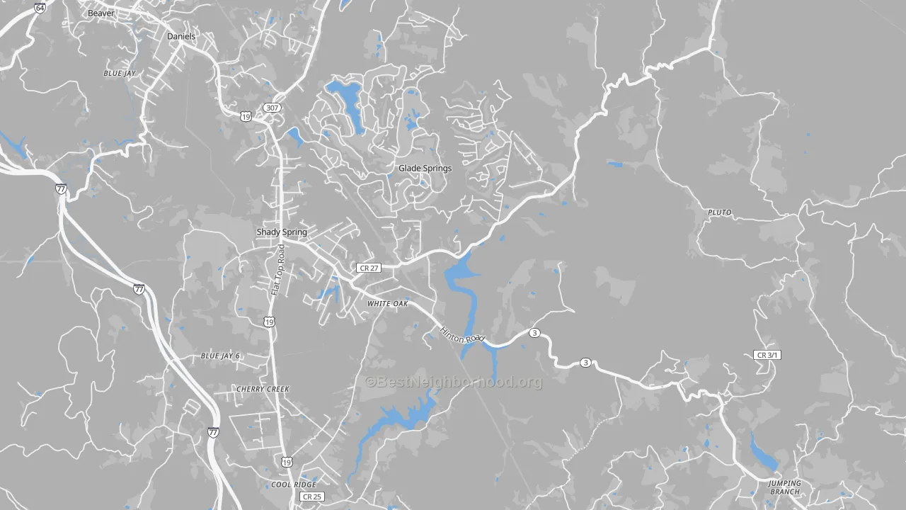 Transit Grade map of White Oak, WV