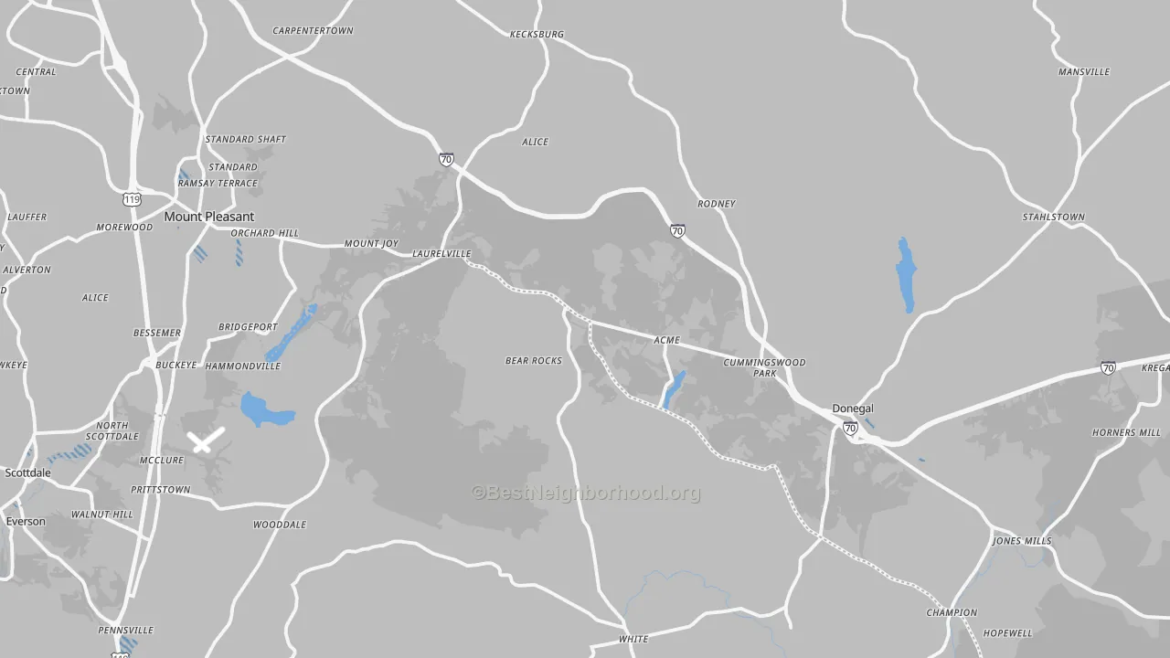 Transit Grade map of White, PA