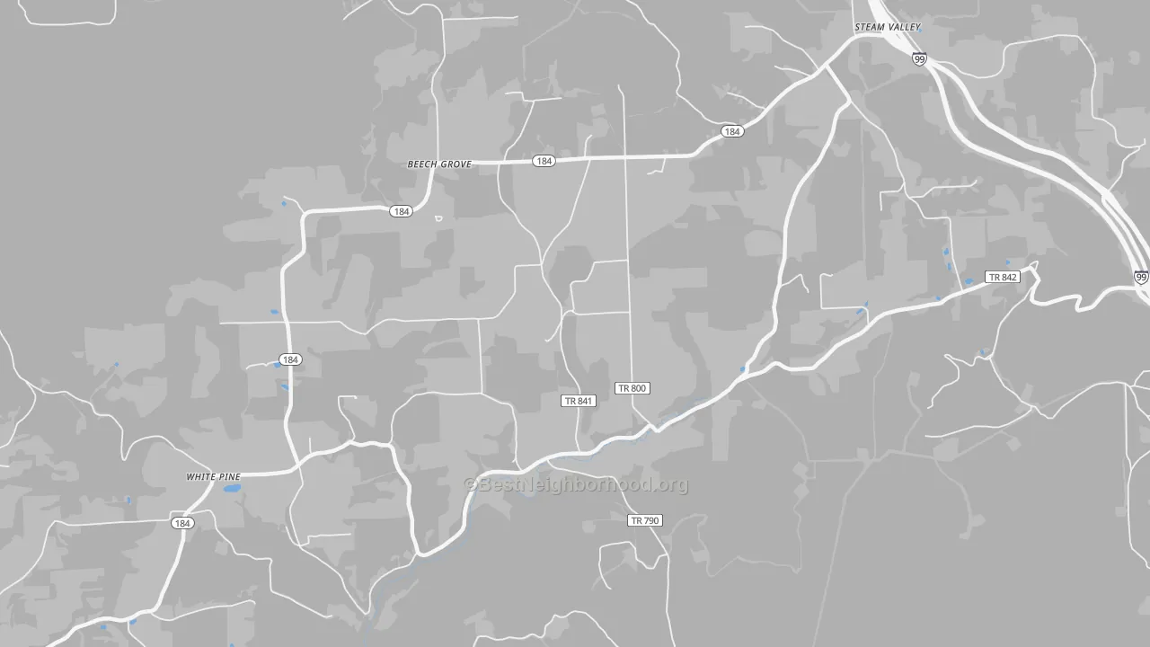 Transit Grade map of White Pine, PA