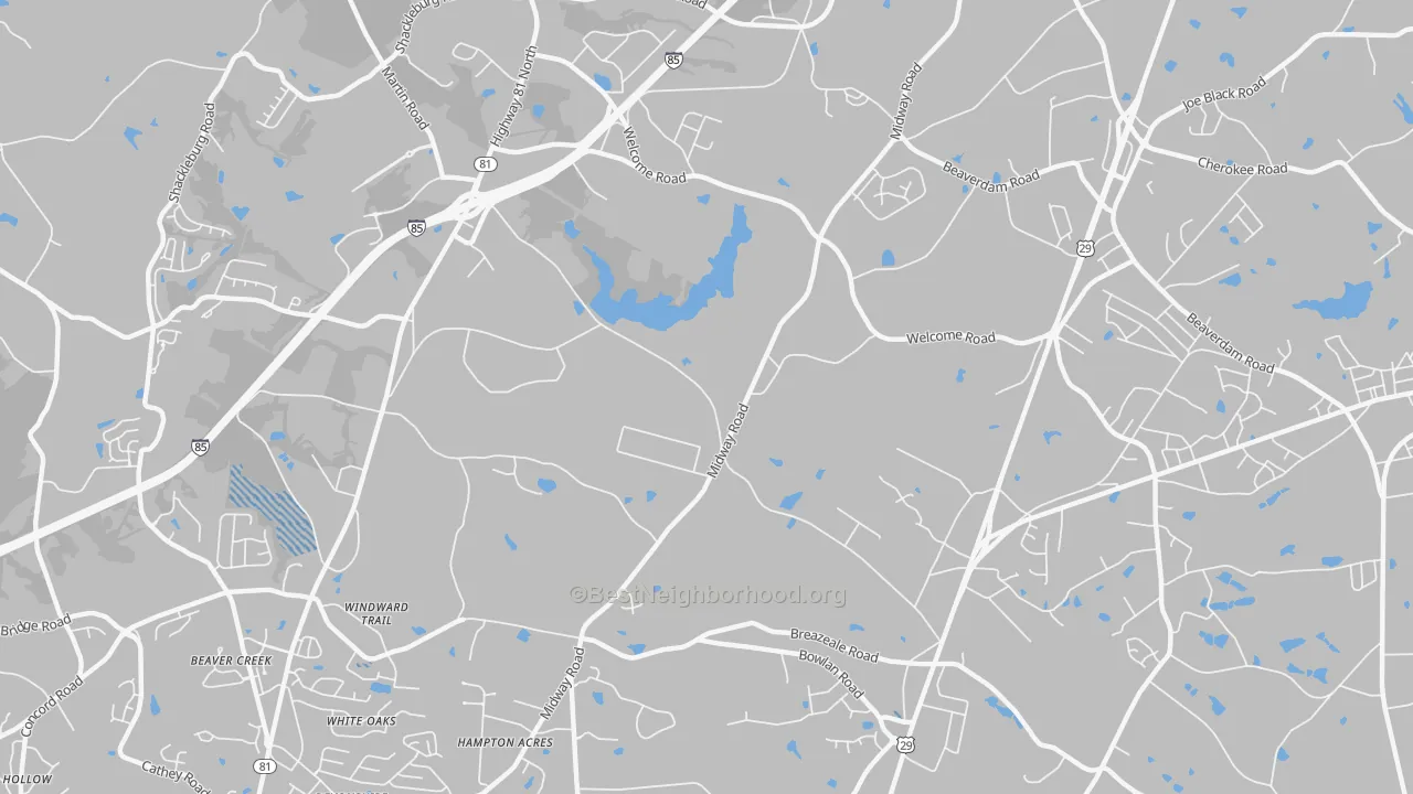 Transit Grade map of White Plains, SC