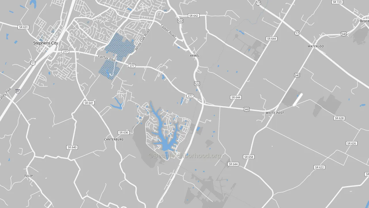 Transit Grade map of White Post, VA