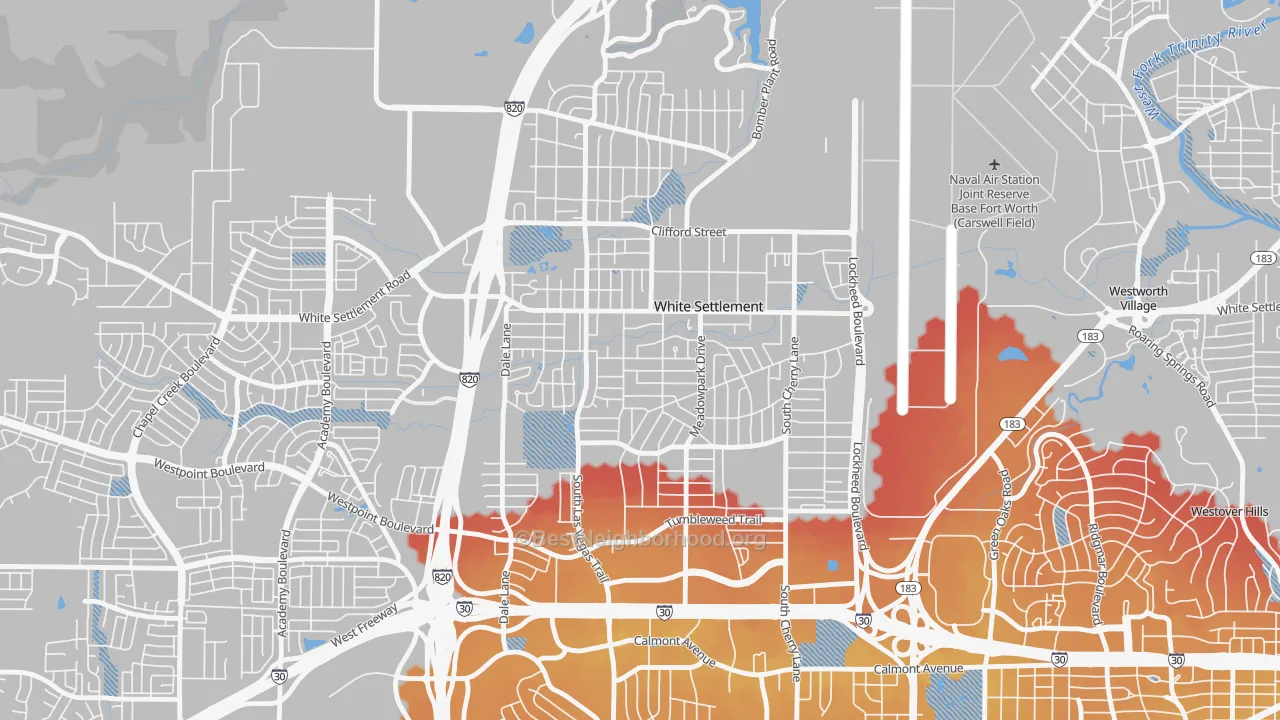 Transit Grade map of White Settlement, TX