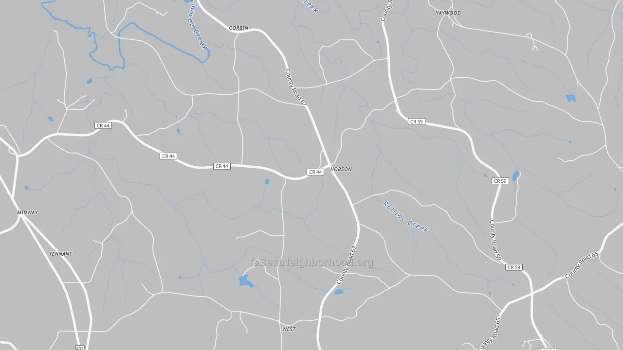 Transit Grade map of White Signboard Crossroad, AL
