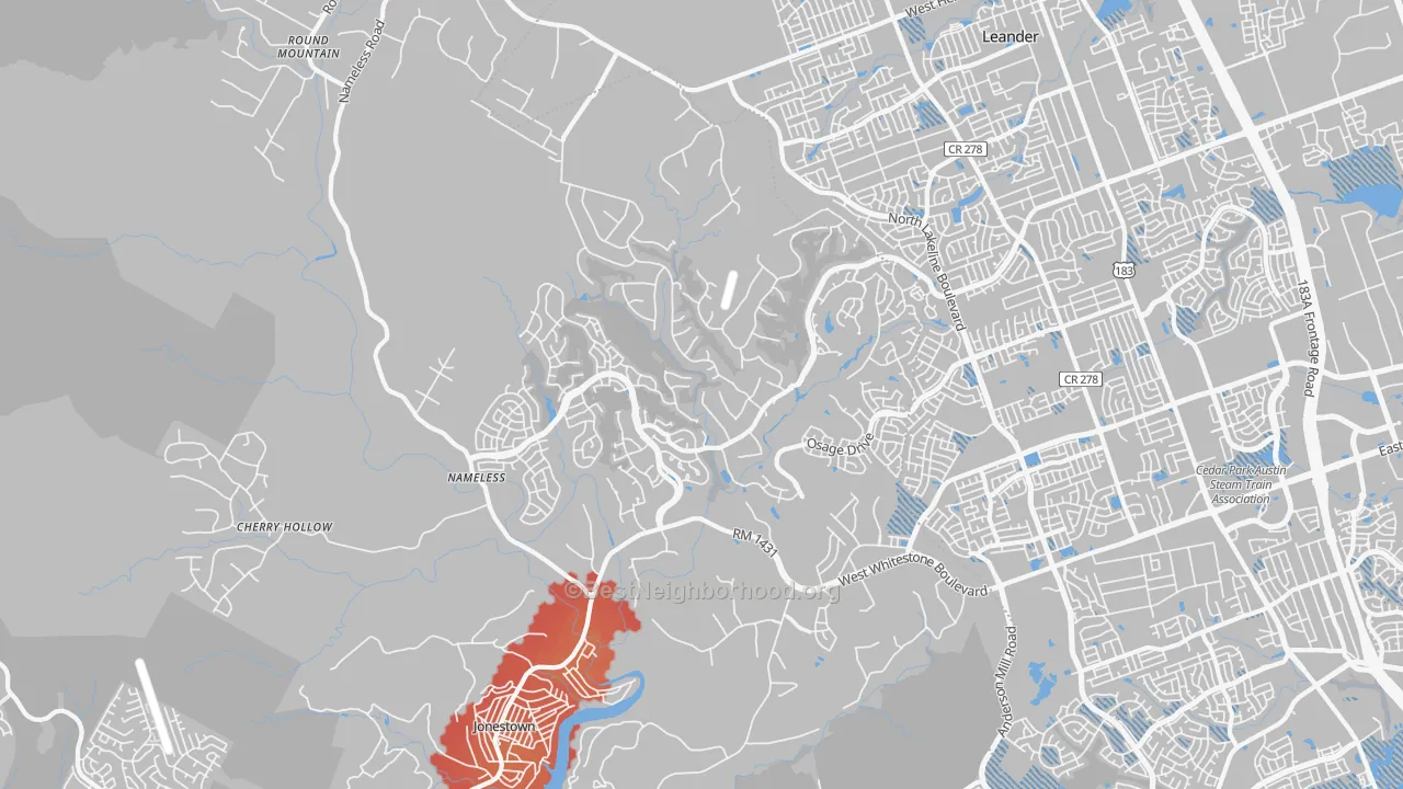 Transit Grade map of White Stone, TX