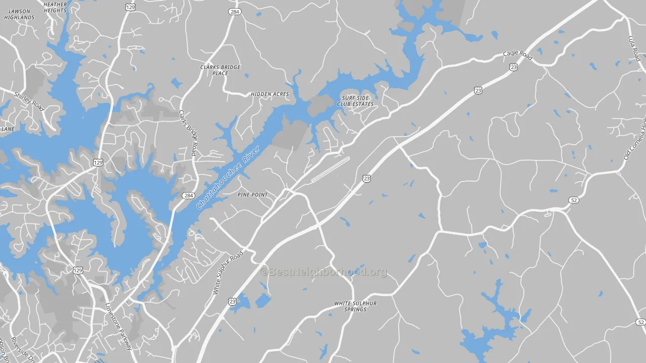Transit Grade map of White Sulphur, GA