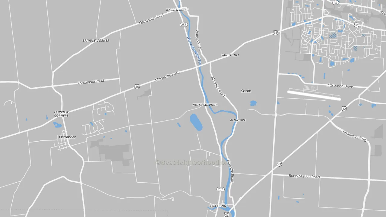 Transit Grade map of White Sulphur, OH