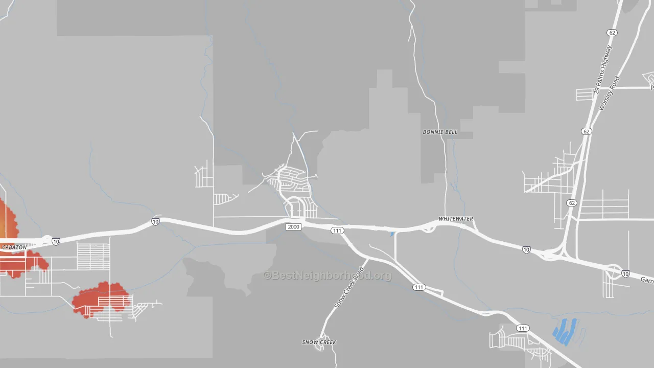 Transit Grade map of White Water, CA