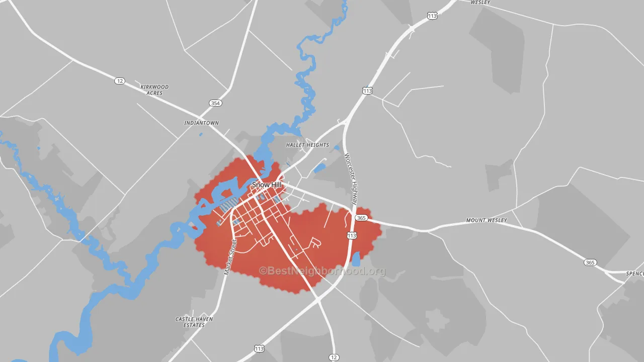 Transit Grade map of Whiteburg, MD