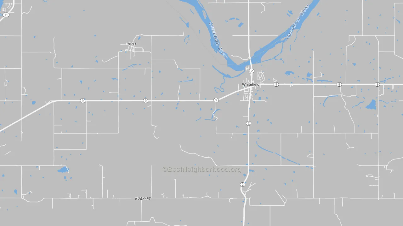 Transit Grade map of Whitefield, OK