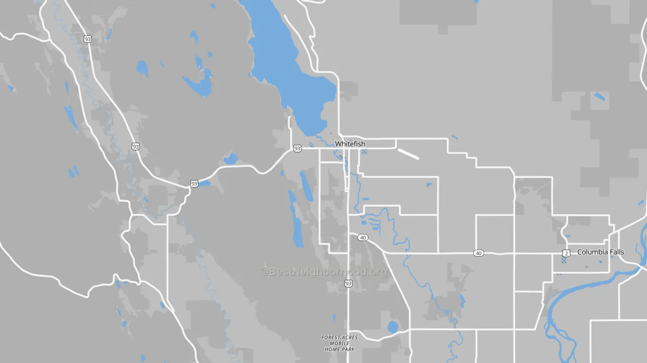 Transit Grade map of Whitefish, MT