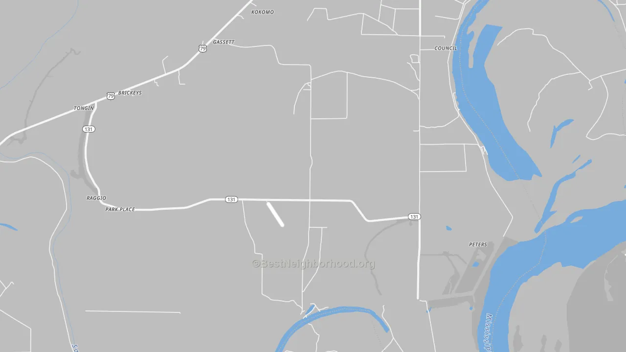 Transit Grade map of Whitehall, AR