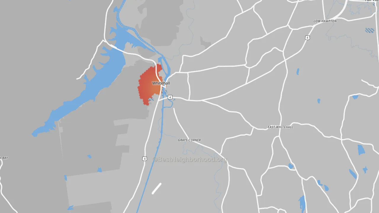 Transit Grade map of Whitehall, NY