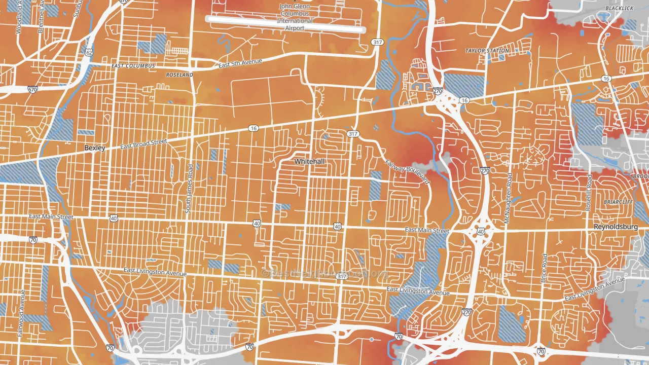 Transit Grade map of Whitehall, OH