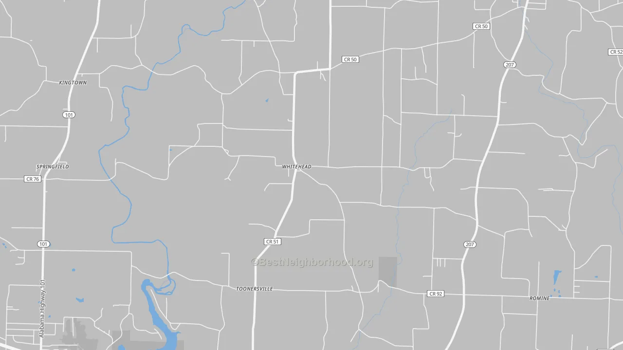 Transit Grade map of Whitehead, AL