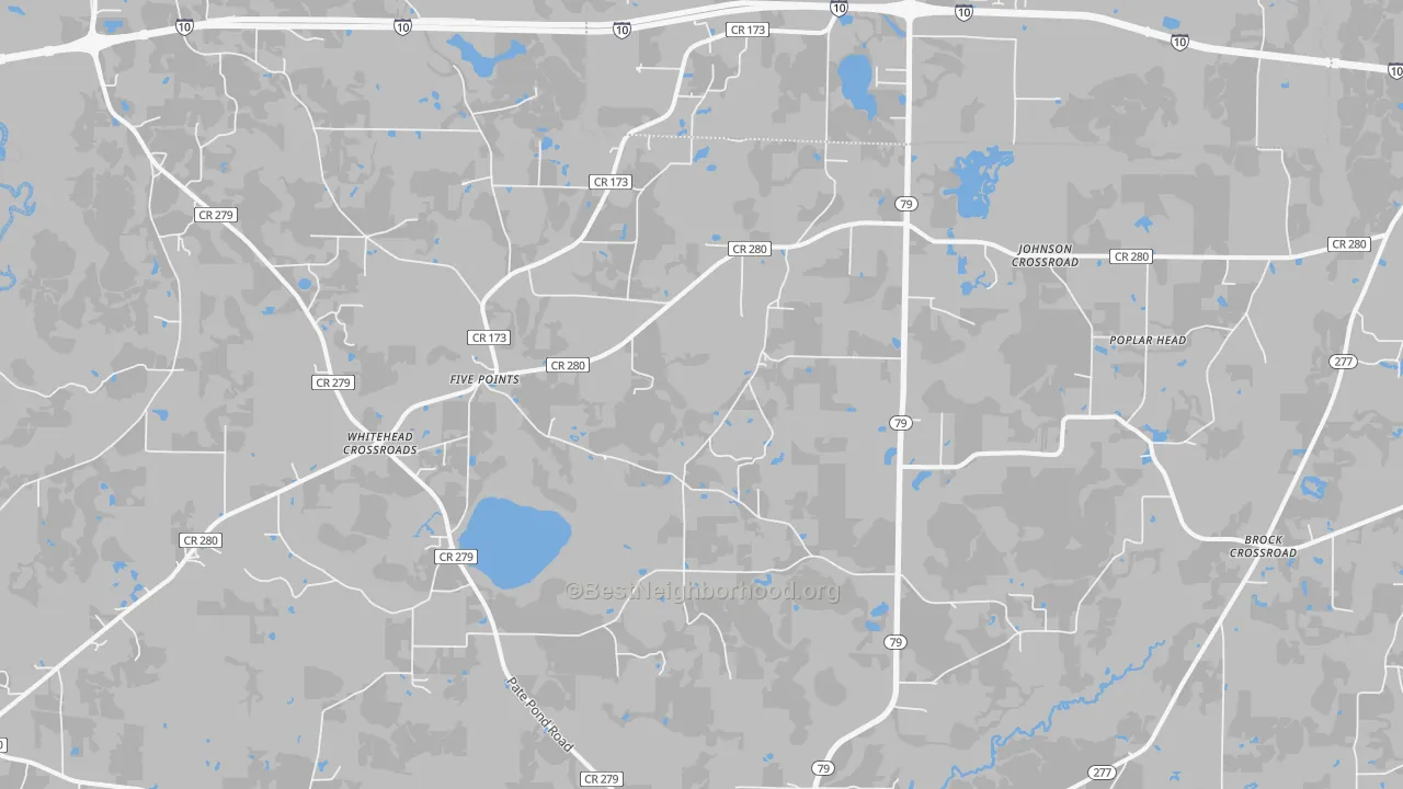 Transit Grade map of Whitehead Crossroads, FL