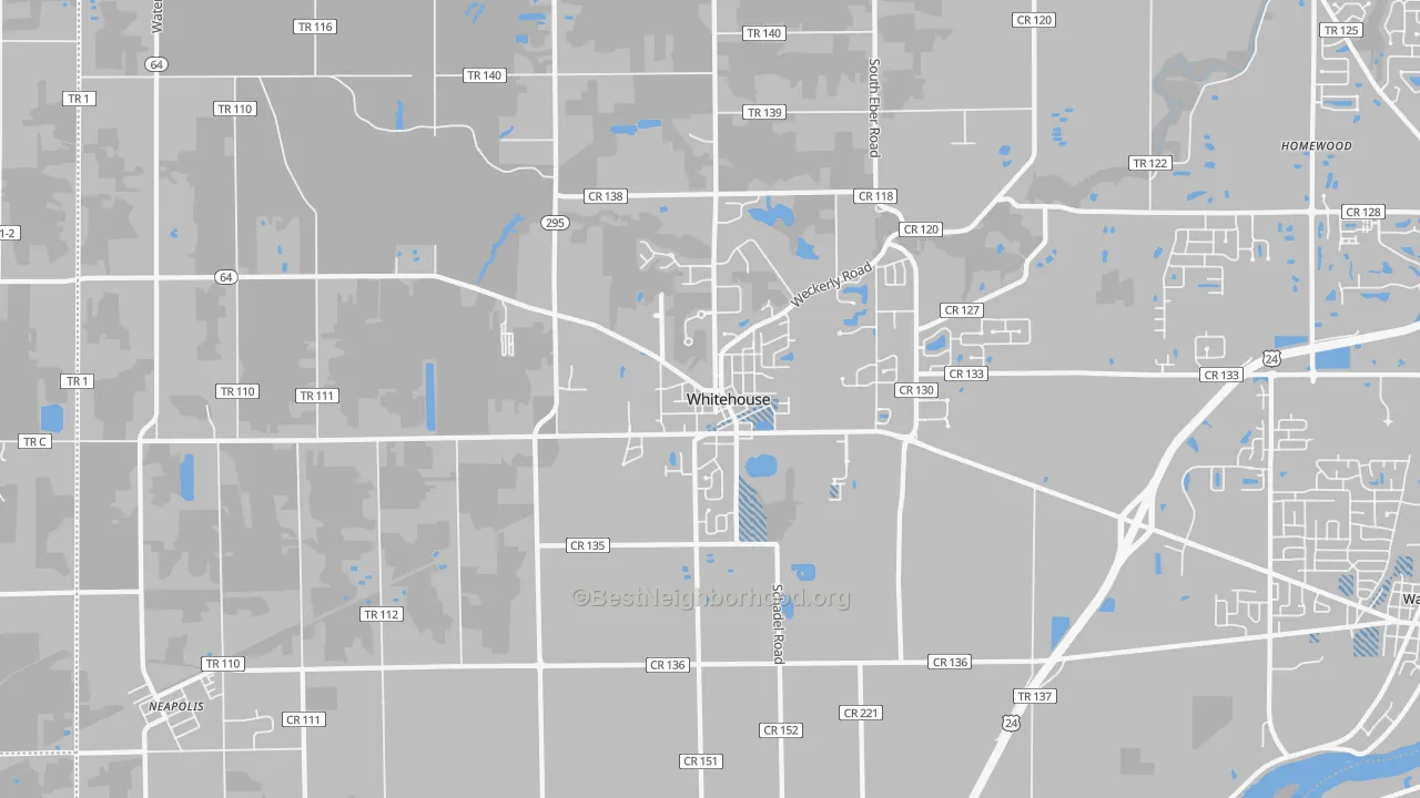 Transit Grade map of Whitehouse, OH