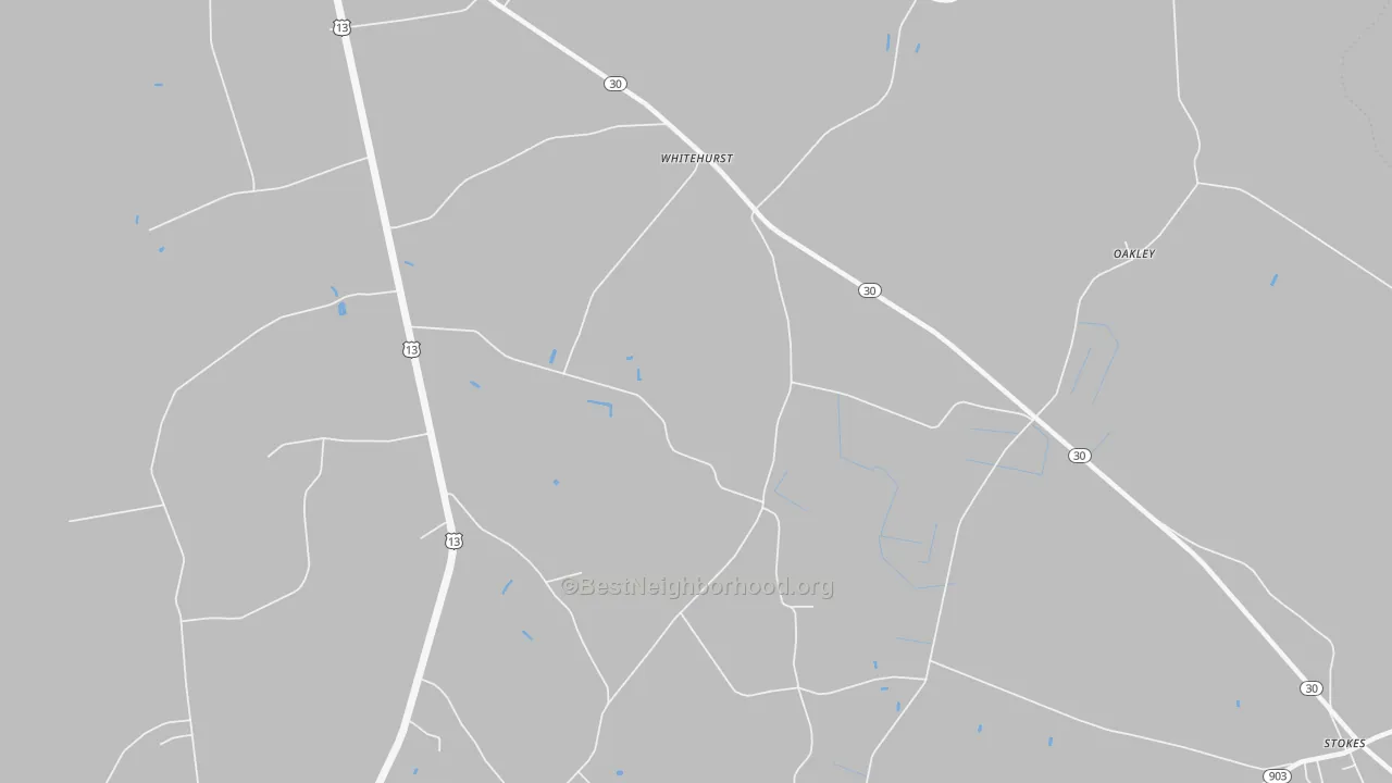 Transit Grade map of Whitehurst, NC