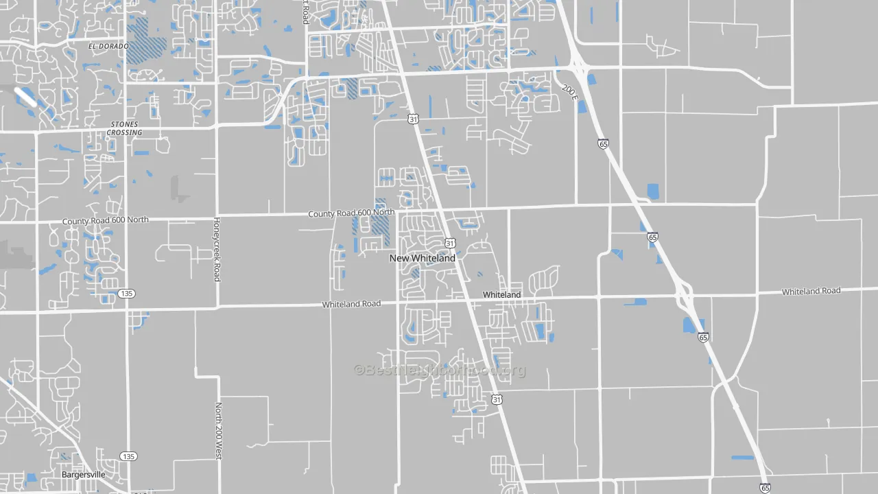Transit Grade map of Whiteland, IN