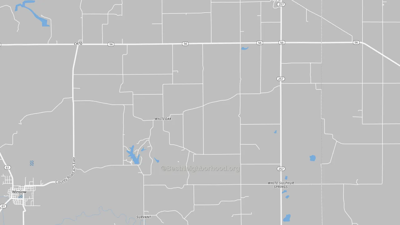Transit Grade map of Whiteoak, IN