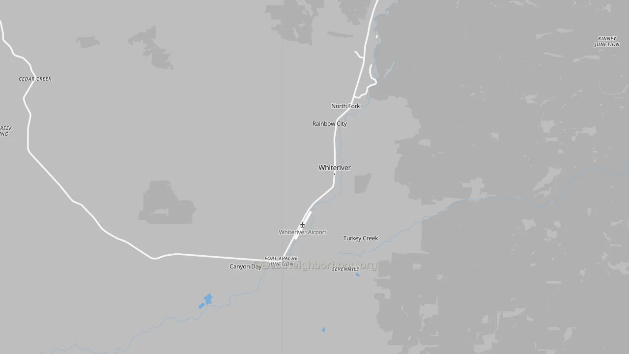 Transit Grade map of Whiteriver, AZ