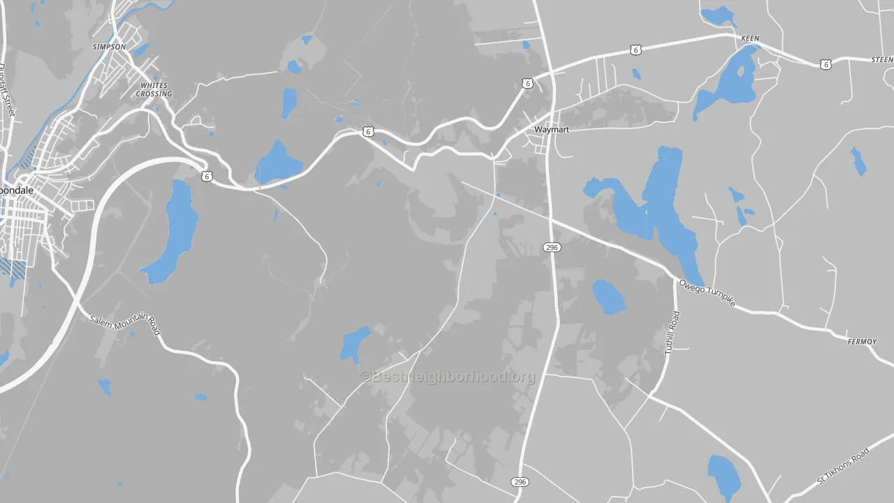 Transit Grade map of Whites Crossing, PA