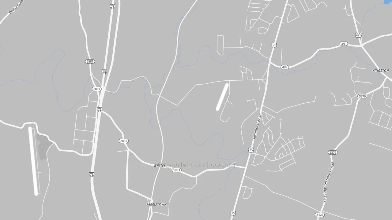 Transit Grade map of Whites, KY