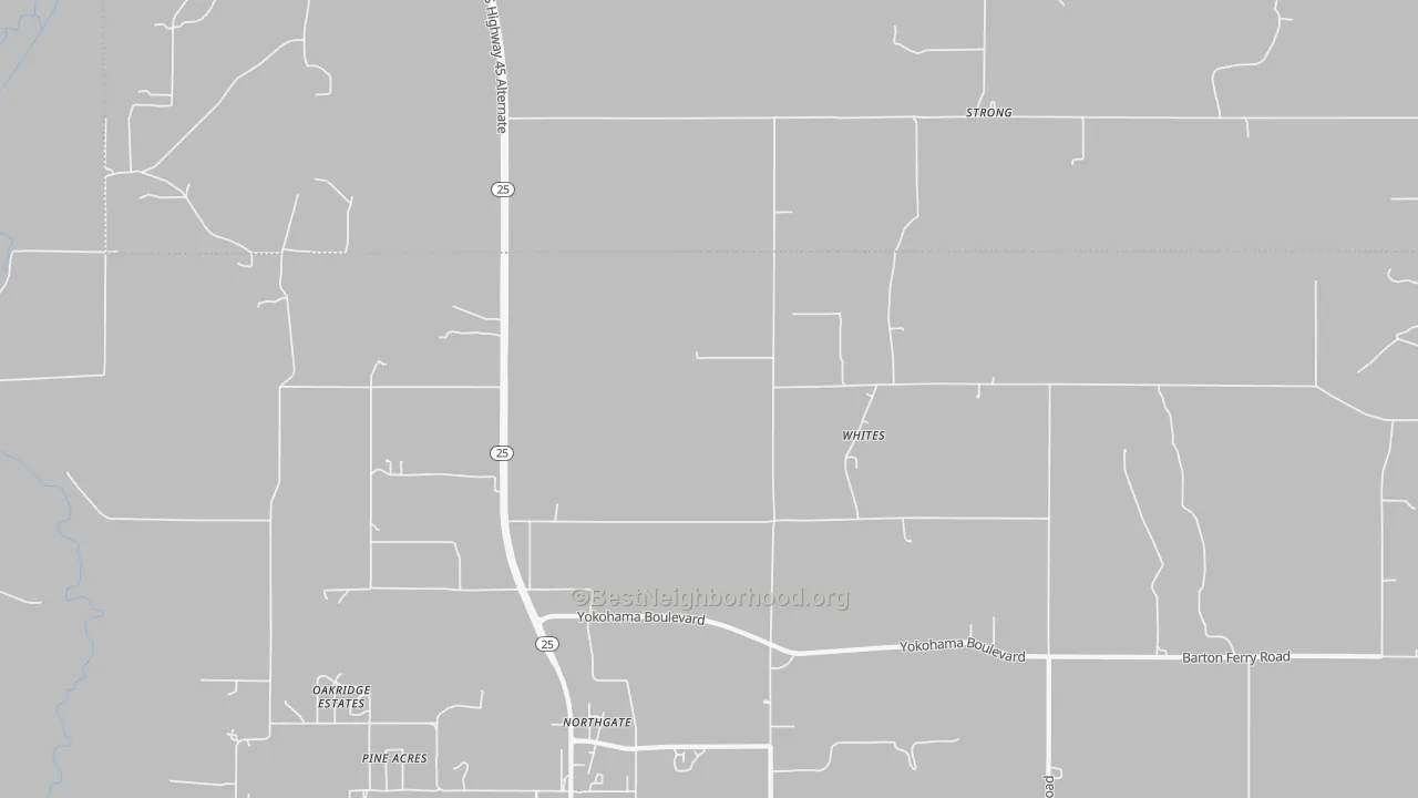 Transit Grade map of Whites, MS