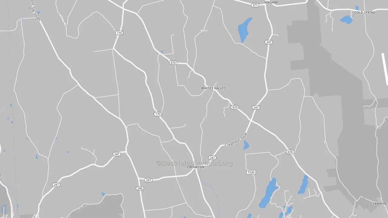 Transit Grade map of Whites Valley, PA