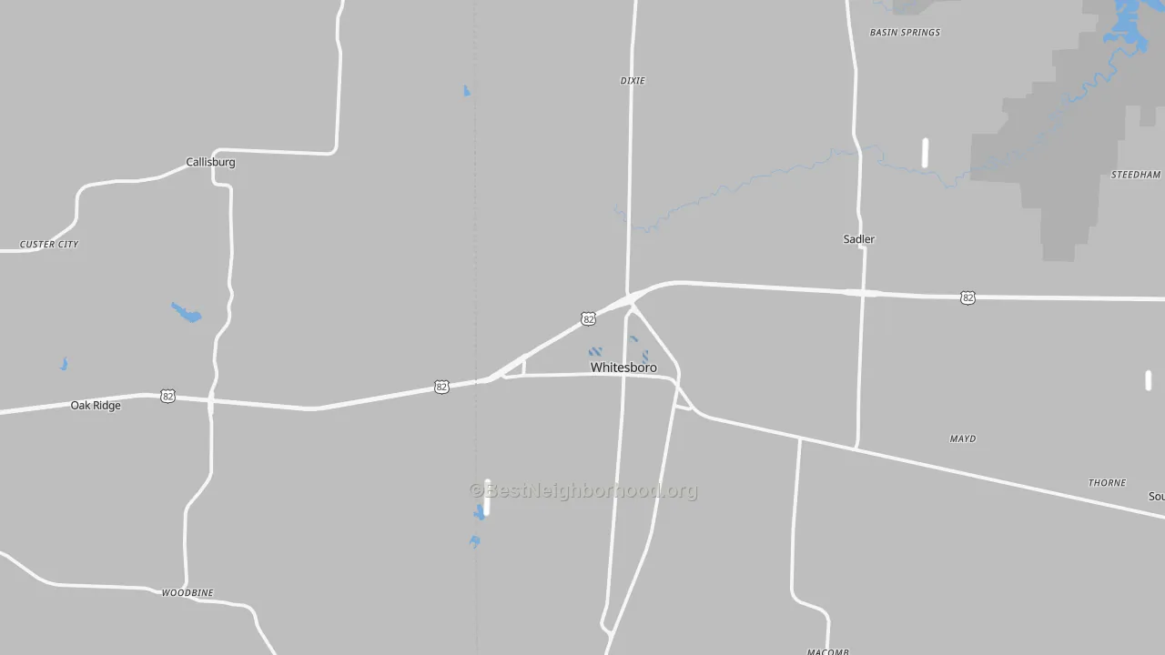 Transit Grade map of Whitesboro, TX