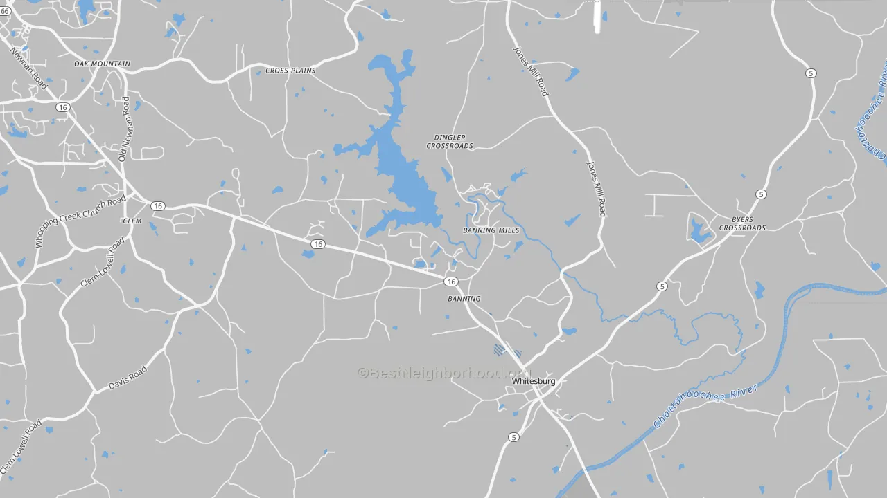 Transit Grade map of Whitesburg, GA