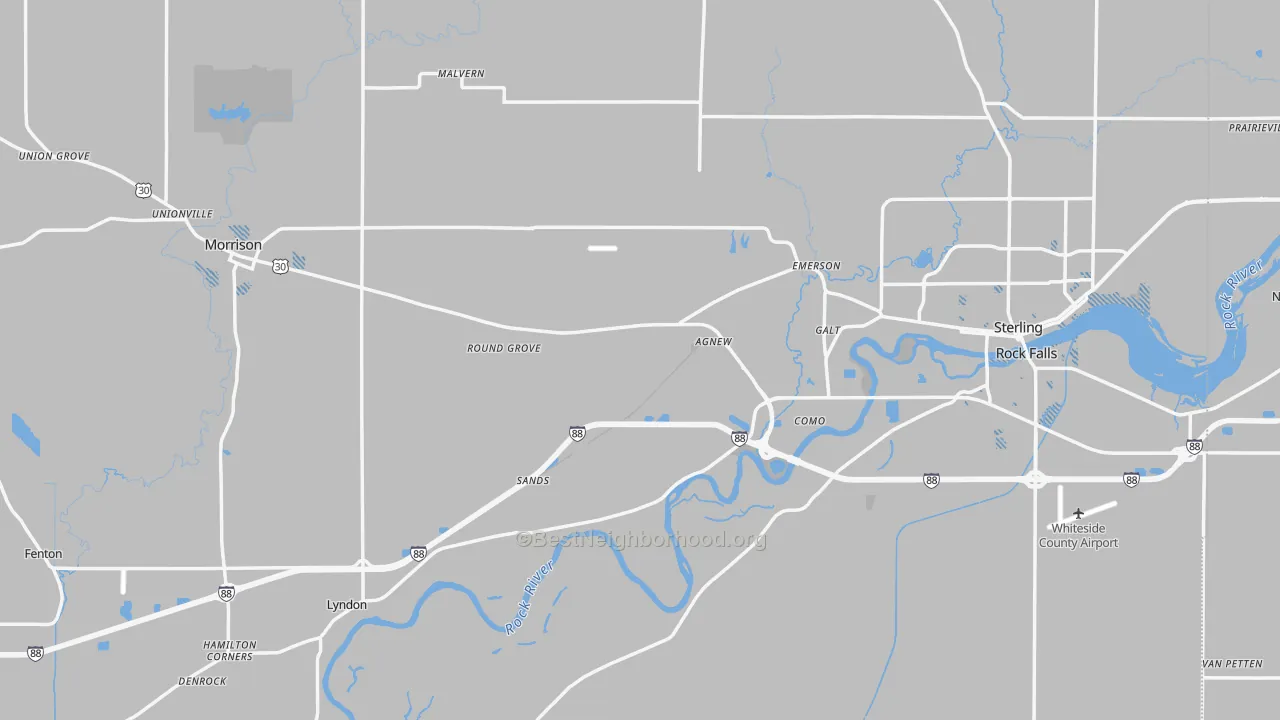 Transit Grade map of Whiteside County, IL