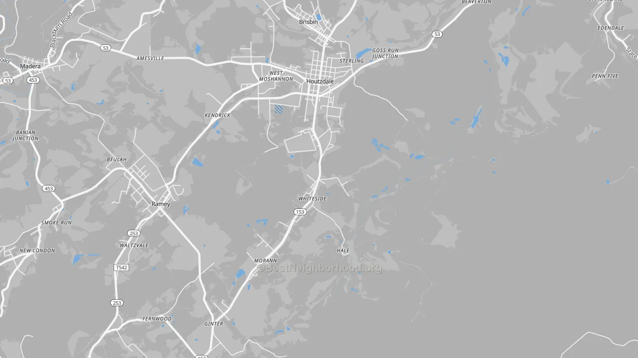 Transit Grade map of Whiteside, PA