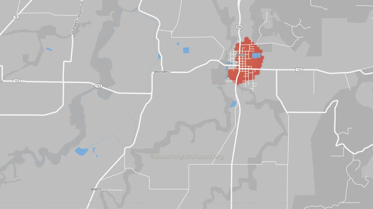 Transit Grade map of Whiteson, OR
