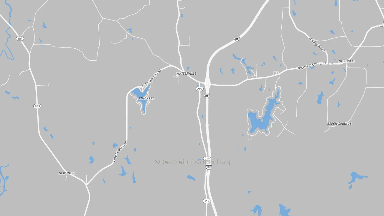 Transit Grade map of Whitesville, GA