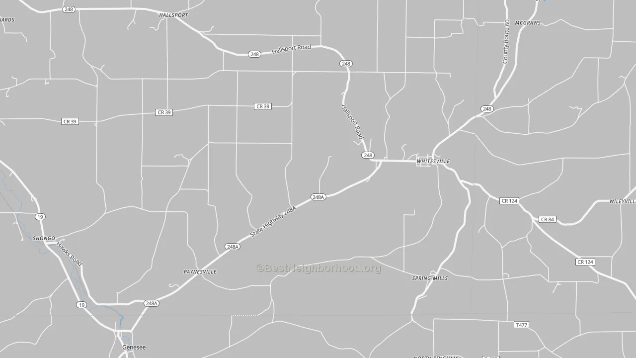 Transit Grade map of Whitesville, NY