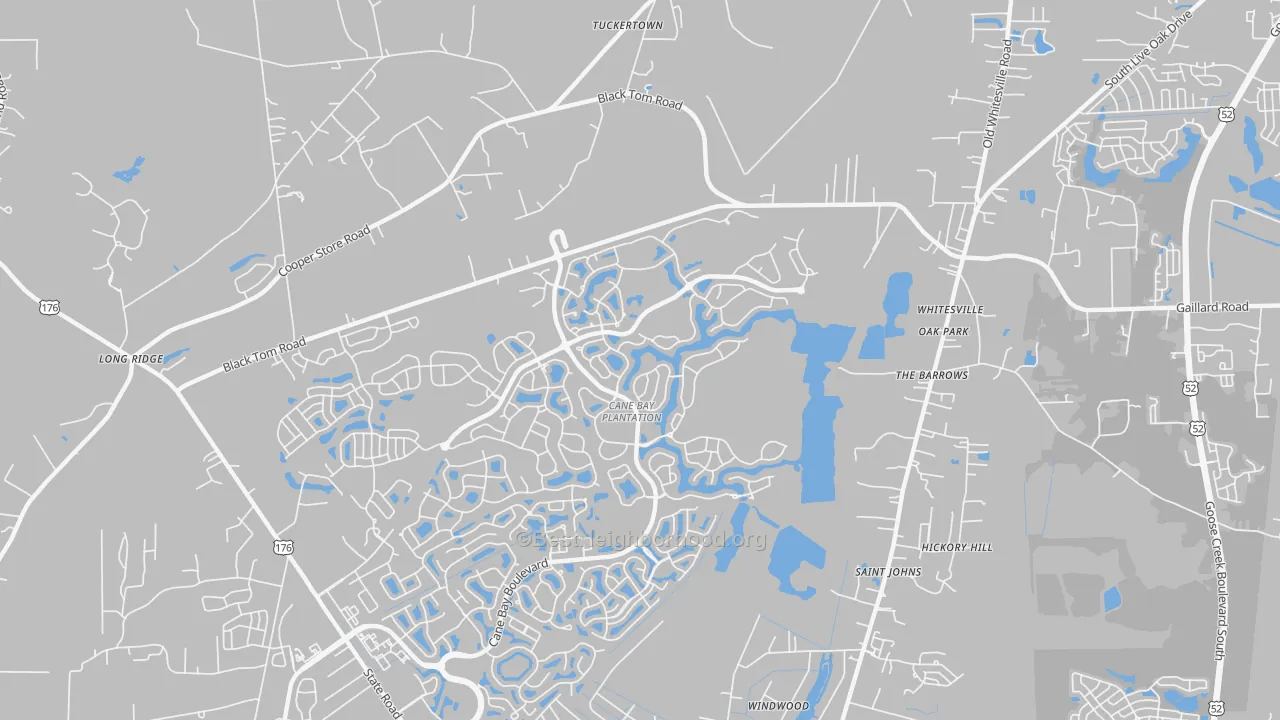 Transit Grade map of Whitesville, SC