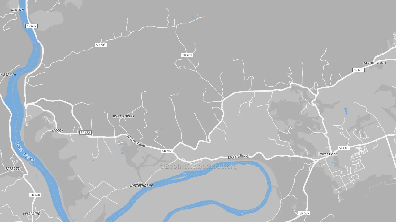 Transit Grade map of Whitethorne, VA