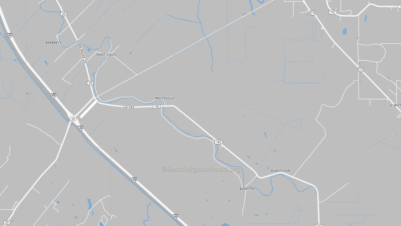 Transit Grade map of Whiteville, LA