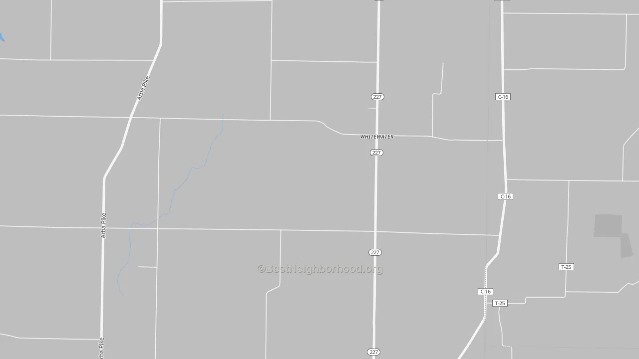 Transit Grade map of Whitewater, IN