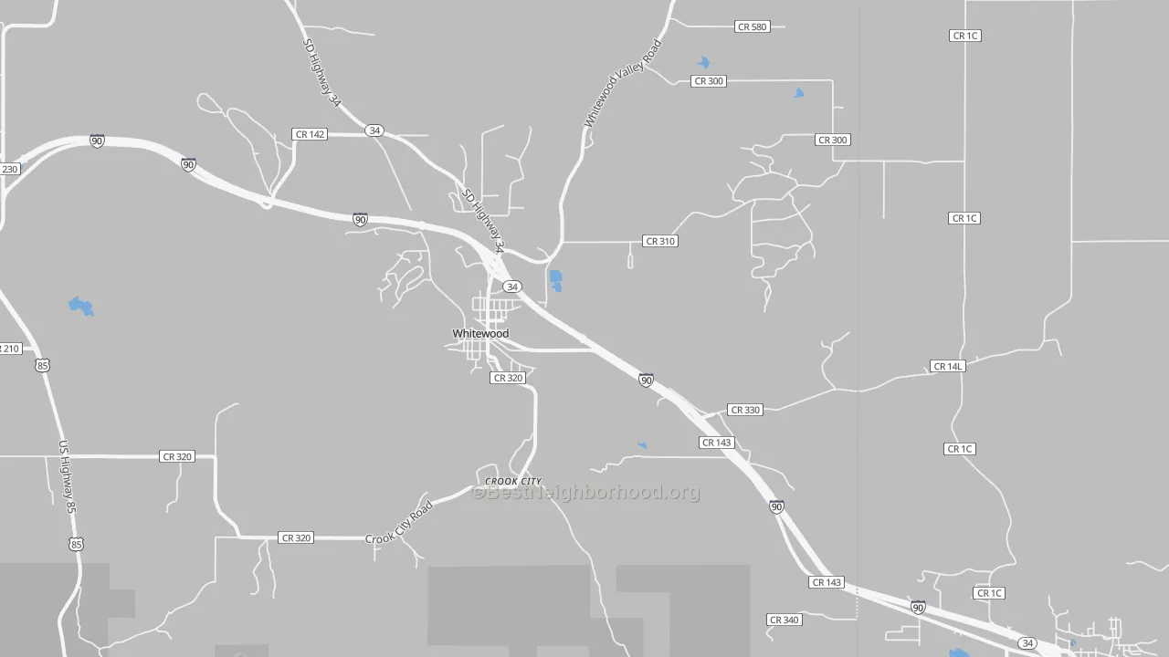 Transit Grade map of Whitewood, SD