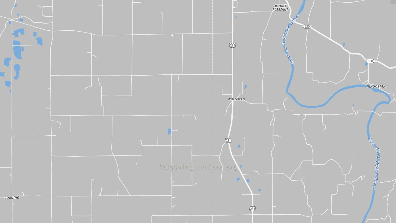 Transit Grade map of Whitfield, IN