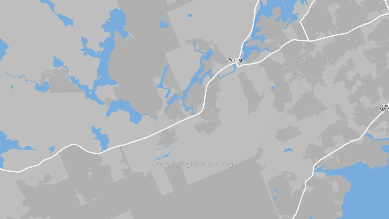 Transit Grade map of Whiting, ME