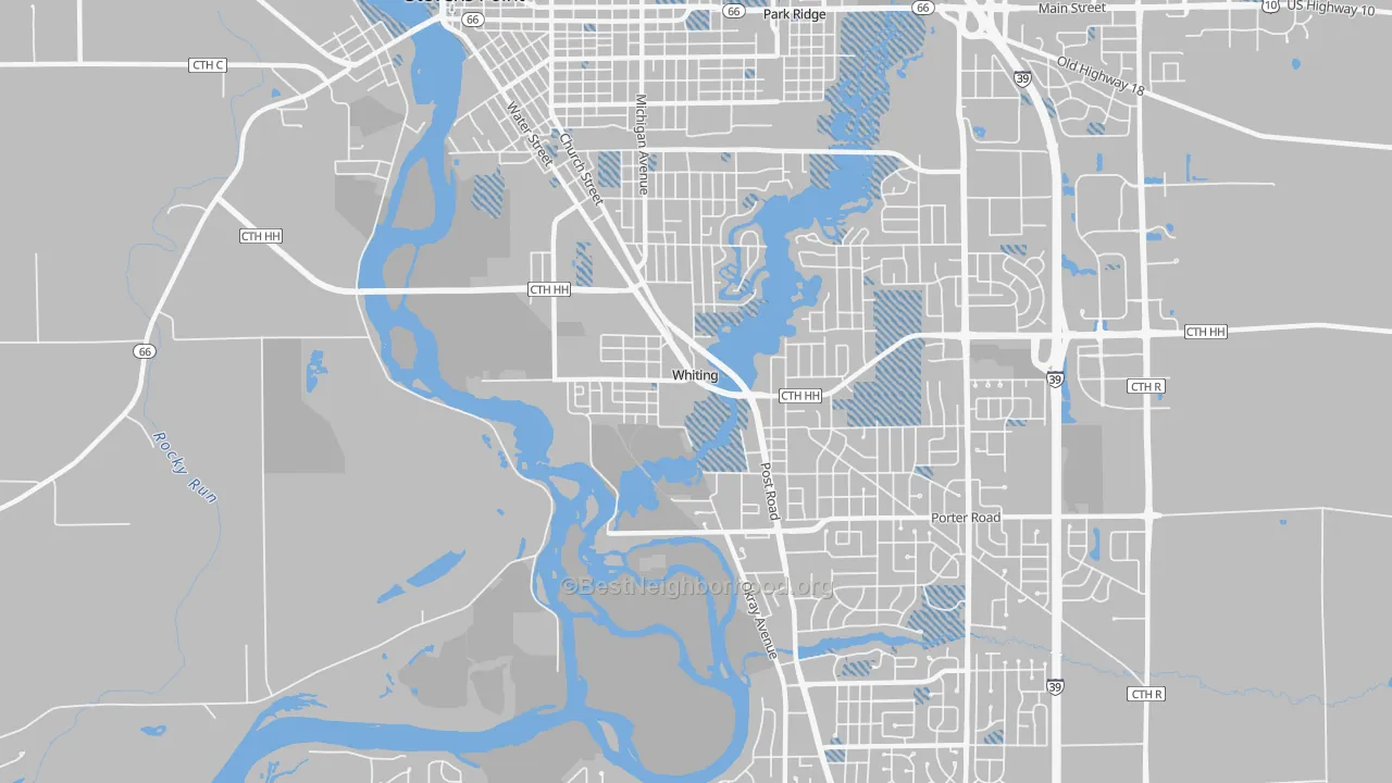Transit Grade map of Whiting, WI